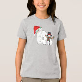 White letter r christmas gift  Tri-Blend shirt (Voorkant)