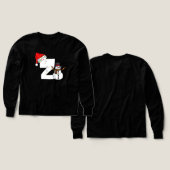 White letter z christmas gift  (Motif recto et verso)