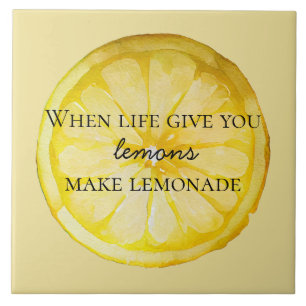 White Life geeft je citroenen citaat Tegeltje
