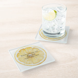 White Life Gives You Lemons Citaat Glazen Onderzetter