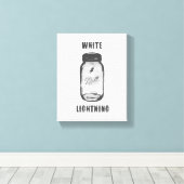 "White Lightning" Moonshine Jar Canvas Art Afdruk (Insitu (Houten vloer))