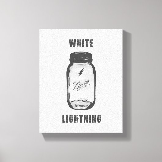 "White Lightning" Moonshine Jar Canvas Art Afdruk (Voorkant)