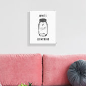 "White Lightning" Moonshine Jar Canvas Art Afdruk (Insitu (Woonkamer))