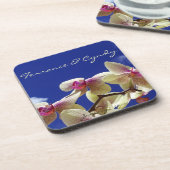 White Lilies en Sky Personal Wedding Onderzetter (Linkerzijde)