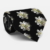 White Lilies Fantasy Stropdas (Opgerold)