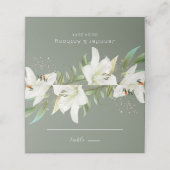 White Lilies Gold Stippen (Buitenkant ongevouwen)