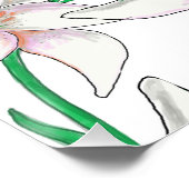 White Lilies Illustration Perfect Poster (Hoek)