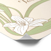 White Lilies Wedding Gift Table Poster (Hoek)