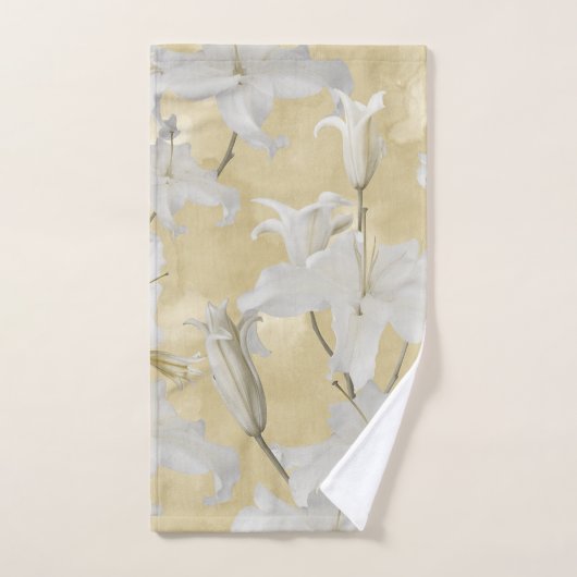 White Lily Blossom Glam 3a Bad Handdoek (Handdoek)
