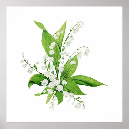 White Lily Bouquet Poster (Voorkant)