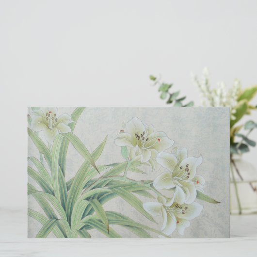 White Lily Briefpapier (Staand voorkant)