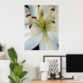 White Lily Close Poster (Thuiskantoor)
