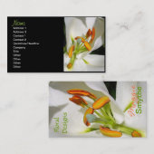 White Lily Floral Visitekaartjes (Voorkant / Achterkant)