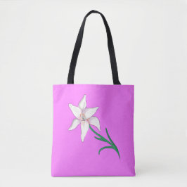 White Lily Flower Deep Pink Draagtas