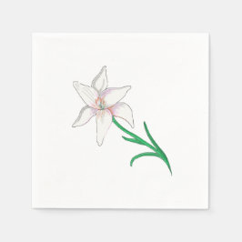 White Lily Flower Servet