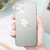 White Lily Flower Sticker (Telefoon)