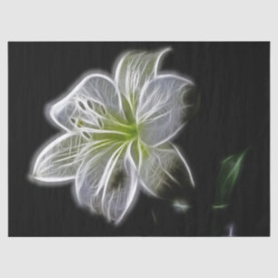 White Lily Fractal Flower Tissue Paper Tissuepapier