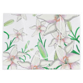 White Lily Illustration Groot Cadeauzakje (Achterkant)