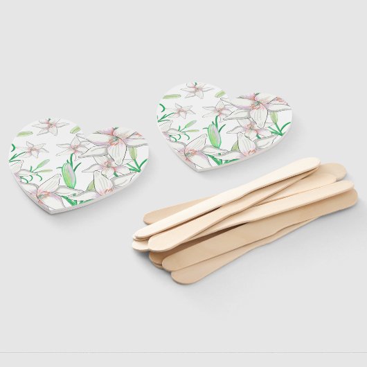 White Lily Illustration Handwaaier (Niet-gemonteerd)