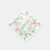 White Lily Illustration Servet (Hoek)