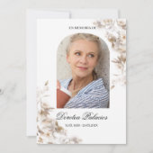 White lily obitural invitation espagnole (Devant)