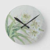 White Lily Ronde Klok (Voorkant)