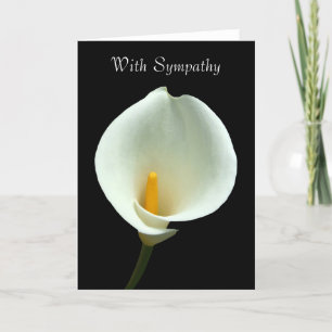 White Lily Sympathy Card Kaart