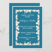 White Lily Wedding Uitnodiging (Voorkant / Achterkant)