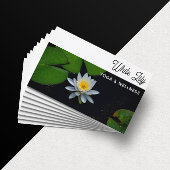 White Lily Yoga & Wellness Carte de visite blanc