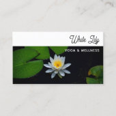 White Lily Yoga & Wellness Carte de visite blanc (Devant)