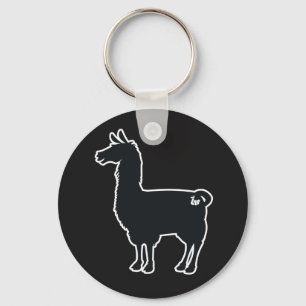 White Line Llama Sleutelhanger