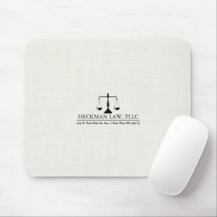 White Line Textuur Justice Logo Muismat