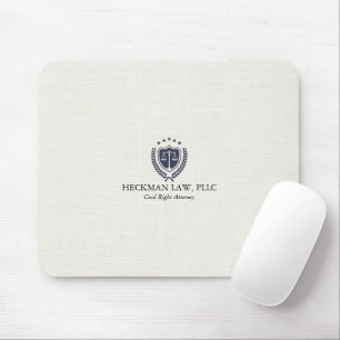 White Line Textuur Justice Logo Muismat