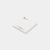 White Linen Burlap Gray Typography Post-it® Notes (Schuin)