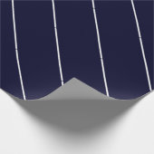 White Lines Black Rock Deep Blue Classical Unique Cadeaupapier (Hoek)