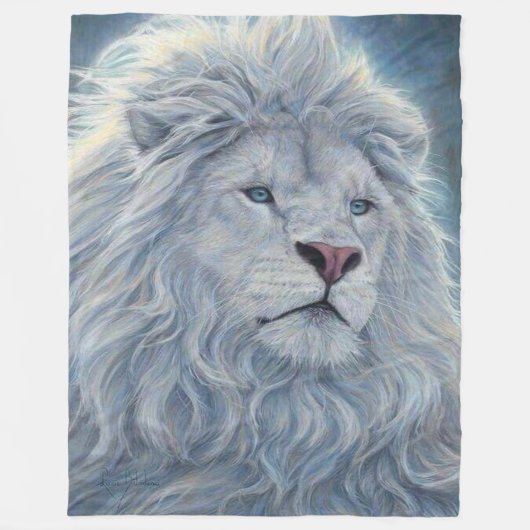 White Lion Fleece Deken (Voorkant)