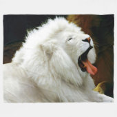 WHITE LION FLEECE DEKEN (Voorkant (Horizontaal))