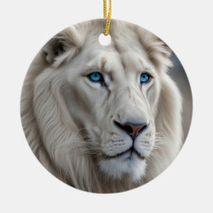 White Lion Keramisch Ornament