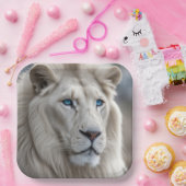 White Lion Papieren Bordje (Feest)