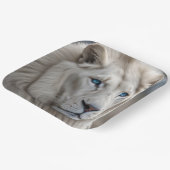 White Lion Papieren Bordje (Gebogen)
