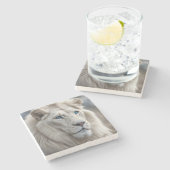 White Lion Stenen Onderzetter (Zijkant)