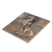 White Lipizzan Stallion Courbette Tegeltje (Zijkant)