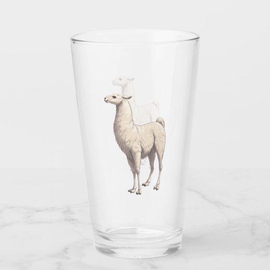 White Llama Glas (Voorkant)