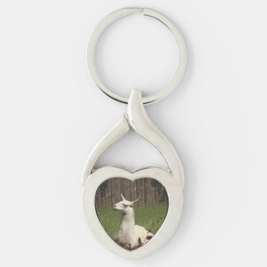 White Llama Sleutelhanger (Voorkant)