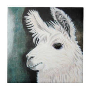 White Llama Tegeltje