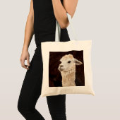 White Llama Tote Bag (Voorkant (product))