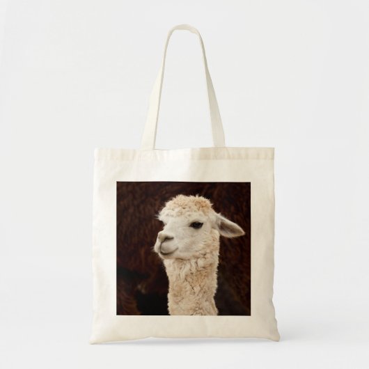 White Llama Tote Bag (Voorkant)