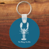 White Lobster Graphic Message _1 Sleutelhanger (Voorkant)