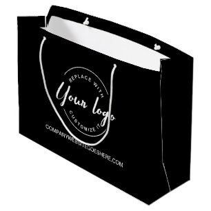 White logo en website Custom Business Groot Cadeauzakje