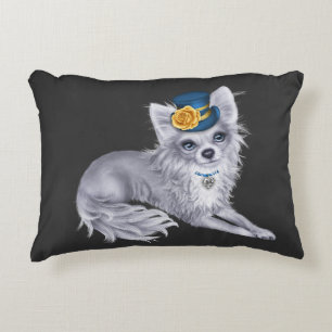 WHITE Long Hazard Chihuahua Pillow Pet Decoratief Kussen